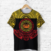 Custom Marquesas Islands T Shirt Marquesan Tattoo Simplified Version Yellow LT8 - Wonder Print Shop