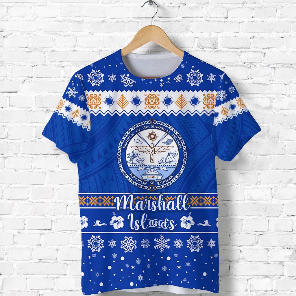 custom-personalised-marshall-islands-christmas-t-shirt-simple-style