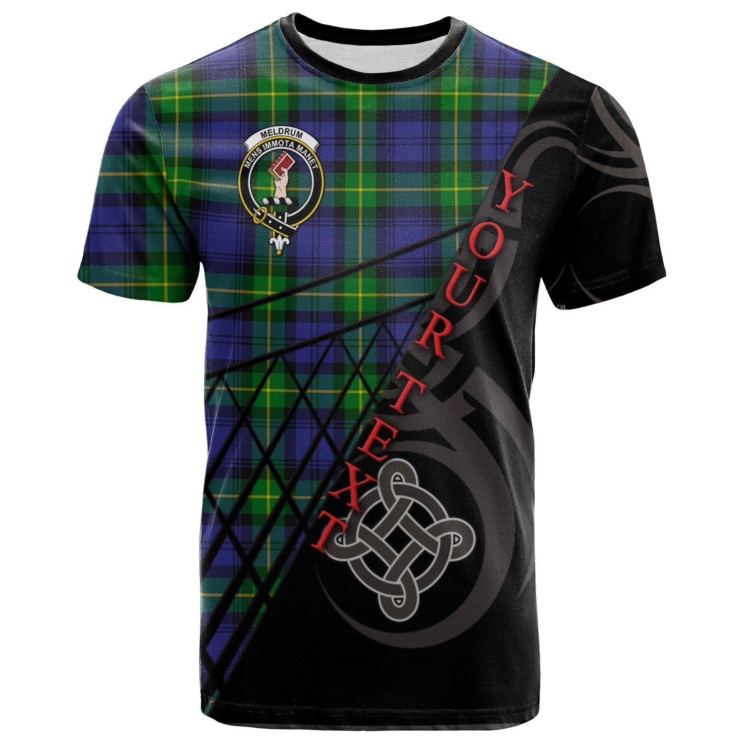 scottish-meldrum-clan-crest-tartan-pattern-celtic-t-shirt