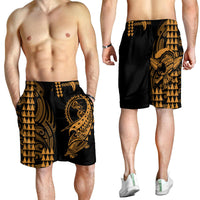 hawaii-polynesian-warrior-kakau-men-shorts-gold