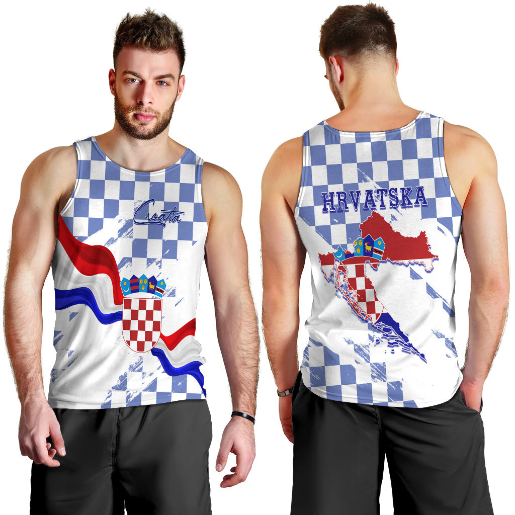 croatia-men-tank-top-checkerboard-grunge-style-blue-color