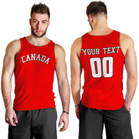 (Custom Personalised And Number) Baseball 2023 Canada Men Tank Top Red Style LT6