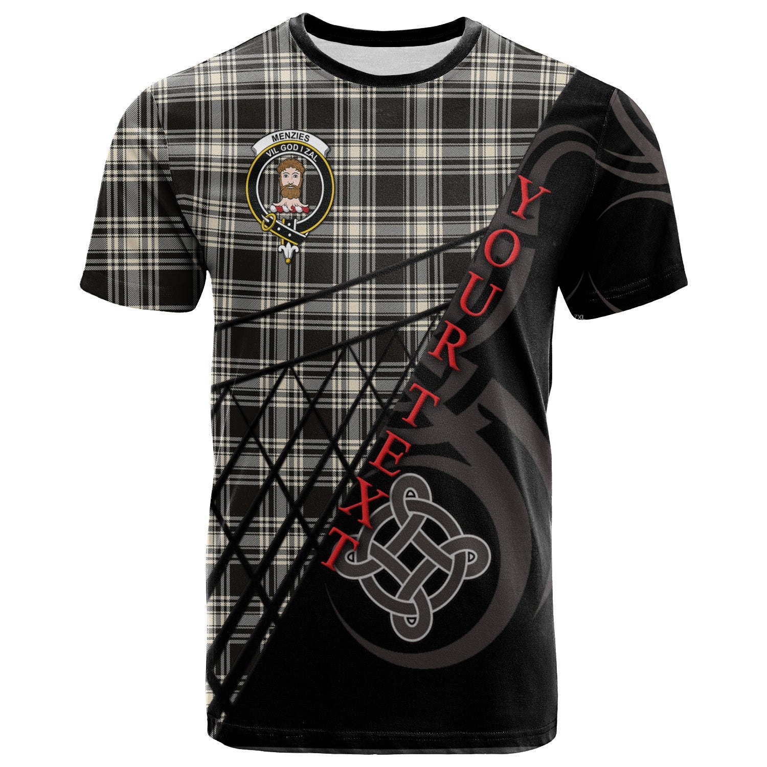 scottish-menzies-black-and-white-ancient-clan-crest-tartan-pattern-celtic-t-shirt