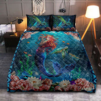 Mermaid Into The Ocean Quilt Bed Set - Wonder Print Shop