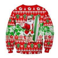 Hawaii Mele Kalikimaka Christmas Sweatshirt Cool Santa Claus LT6 - Wonder Print Shop