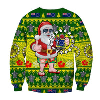Cook Islands  Christmas Sweatshirt Cool Santa Claus LT6 - Wonder Print Shop