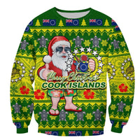 Cook Islands  Christmas Sweatshirt Cool Santa Claus LT6 - Wonder Print Shop