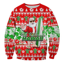 Hawaii Mele Kalikimaka Christmas Sweatshirt Cool Santa Claus LT6 - Wonder Print Shop