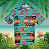 Blue Native Tribes Pattern Native American Hawaiian Shirt 3D LT10 - Wonder Print Shop