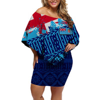 Fiji 52nd Annivesary Off Shoulder Short Dress LT6 - Wonder Print Shop