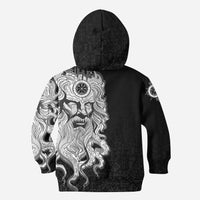 Custom) Viking Hoodie Kid - Njord Vegvisir RLT12 - Wonder Print Shop