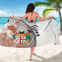 Fiji Tapa Sarong White Fijian Masi Be Loved Hibiscus LT13 - Wonder Print Shop