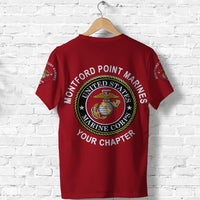 Custom Montford Point Marines T Shirt African American Marine Corps Original Red LT8 - Wonder Print Shop
