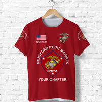 Custom Montford Point Marines T Shirt African American Marine Corps Original Red LT8 - Wonder Print Shop