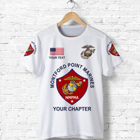Custom Montford Point Marines T Shirt African American Marine Corps Original White LT8 - Wonder Print Shop