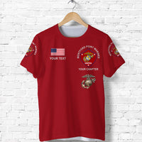 Custom Montford Point Marines T Shirt African American Marine Corps Simple Red LT8 - Wonder Print Shop