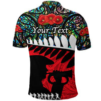 Custom New Zealand Maori ANZAC Polo Shirt Remembrance Soldier Paua Shell LT8 - Wonder Print Shop