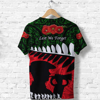 New Zealand Maori ANZAC T Shirt Remembrance Soldier Green LT8 - Wonder Print Shop