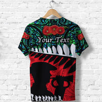 Custom ANZAC New Zealand T Shirt Remembrance Soldier Turquoise LT8 - Wonder Print Shop