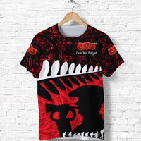 New Zealand Maori ANZAC T Shirt Remembrance Soldier Red LT8 - Wonder Print Shop