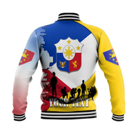 Custom Personalised Philippines Baseball Jacket Celebrating Heroes Day LT9 - Wonder Print Shop