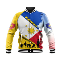 Custom Personalised Philippines Baseball Jacket Celebrating Heroes Day LT9 - Wonder Print Shop