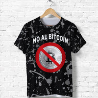 El Salvador T Shirt No Al Bitcoin Art Style Black LT8 - Wonder Print Shop