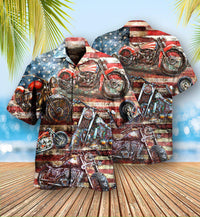 Motorcycle No Plans No Maps America Hawaiian Shirt - Wonder Print Shop