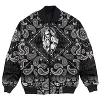 Viking Bomber Jacket Nordic God and His Hammer with Bandana Paisley Style RLT12 - Wonder Print Shop