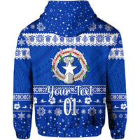Custom Northern Mariana Islands Christmas Zip Hoodie Simple Style LT8 - Wonder Print Shop