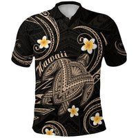 Hawaii Polo Shirt Hawaiian Turtle Plumeria Mixed Polynesian Nude Style - Wonder Print Shop