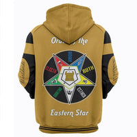 African Hoodie Gold Oes Of The Eastern Star Hoodie - Wonder Print Shop