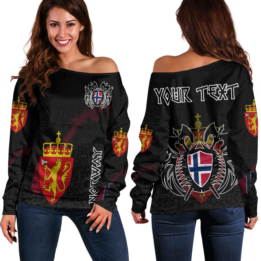 custom-viking-norway-flag-and-map-off-shoulder-sweaters-style-viking-geri-and-freki