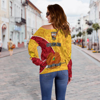 The Kumuls PNG Off Shoulder Sweater Papua New Guinea Polynesian Dynamic Style - Wonder Print Shop