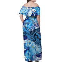 custom-personalised-hawaii-off-shoulder-long-dress-blue-polynesian-turtle-and-hibiscus