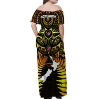 aotearoa-fern-off-shoulder-long-dress-new-zealand-hei-tiki-gold-style