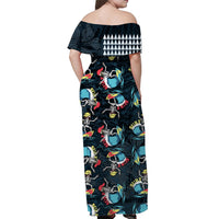 Hawaii Skeleton Surf Matching Hawaiian Shirt And Dress Halloween Hawaiian Tribal LT13 - Wonder Print Shop