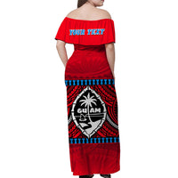 custom-personalised-guam-chamorro-off-shoulder-long-dress-latte-stone-red-polynesian-haligi
