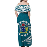 cook-islands-tatau-off-shoulder-long-dress-symbolize-passion-stars-version-blue