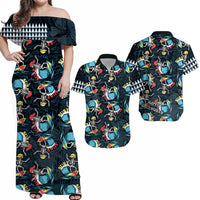 Hawaii Skeleton Surf Matching Hawaiian Shirt And Dress Halloween Hawaiian Tribal LT13 - Wonder Print Shop