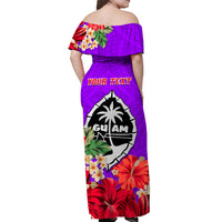 custom-personalised-guam-chamorro-off-shoulder-long-dress-latte-stone-flowers-style-purple