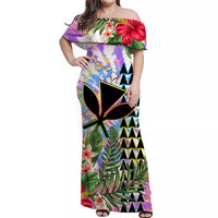 custom-personalised-hawaii-rainbow-tie-dye-long-sleeve-button-shirt-flowers-polynesian-hawaiian-tribal-ver06