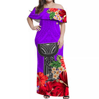 custom-personalised-guam-chamorro-off-shoulder-long-dress-latte-stone-flowers-style-purple