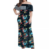 Hawaii Skeleton Surf Matching Hawaiian Shirt And Dress Halloween Hawaiian Tribal LT13 - Wonder Print Shop