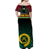 Personalised Shefa Province Matching Hawaiian Shirt And Dress Vanuatu Pig Tusk Polynesian Flag Style - Wonder Print Shop
