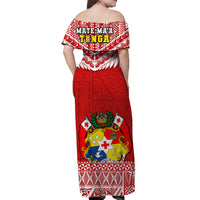 Tonga Rugby Matching Hawaiian Shirt And Dress Mate Maa Tonga Pacific Ngatu White - Wonder Print Shop