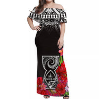 custom-personalised-guam-chamorro-off-shoulder-long-dress-guaman-latte-stone-tropical-flowers-black-version