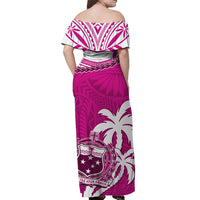 samoa-off-shoulder-long-dress-samoan-coat-of-arms-with-coconut-pink-style