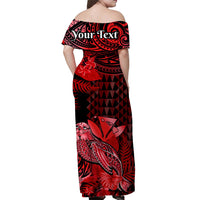 custom-personalised-hawaii-monk-seal-off-shoulder-long-dress-kakau-with-kanaka-red