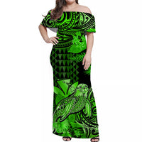 Personalised Hawaii Monk Seal Matching Hawaiian Shirt And Dress Kakau With Kanaka Green - Wonder Print Shop